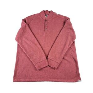 Eddie Bauer Men's 1/4 Snap Sweater Fleece Pullover TXL Fully lined snaps red